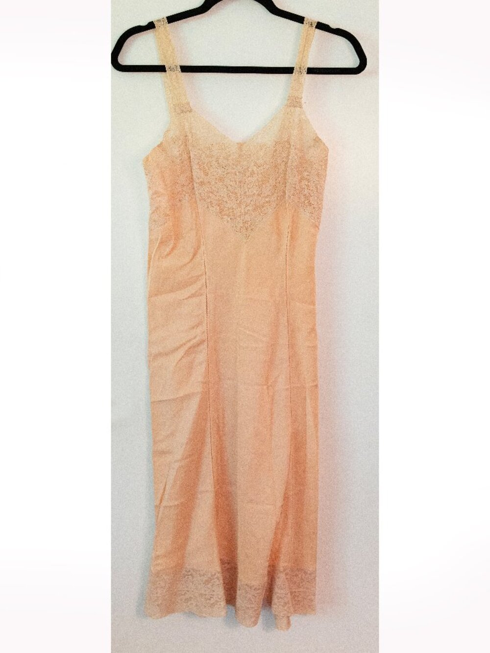 Vintage Peach Lacy Slip